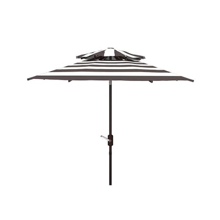 Safavieh 9 ft. Iris Fashion Doubletop Umbrella, Grey & White PAT8204D